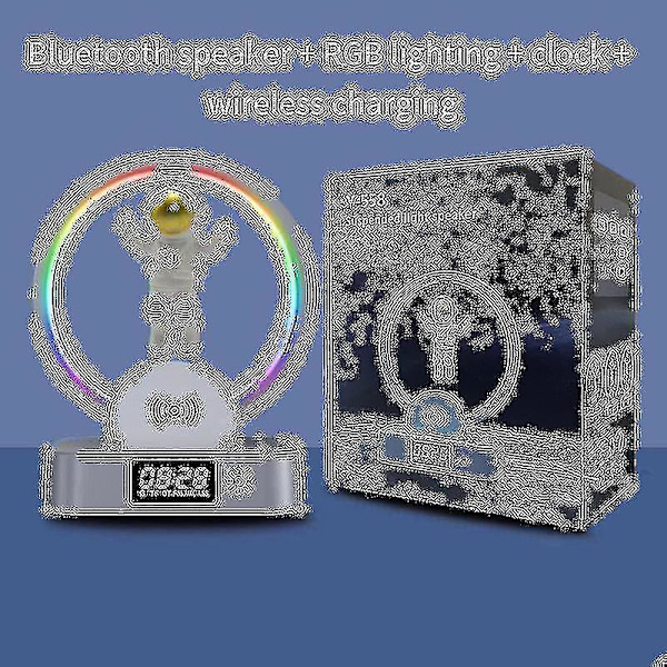Klocka Bluetooth Högtalare Klocka Bord Gio Bord Klocka Sovrum Dekoration Bord Klocka Sovrum Gio Glödande väckarklocka C Gold