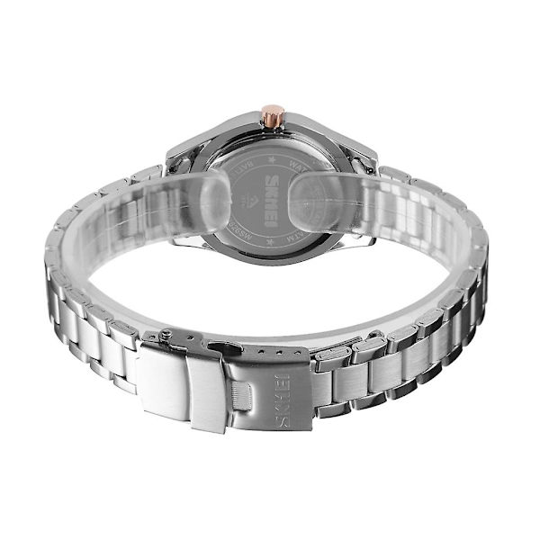 Skmei 1534 Diamond Waterproof Quartz Watch For Women Silver Rose Gold Silver rose gold