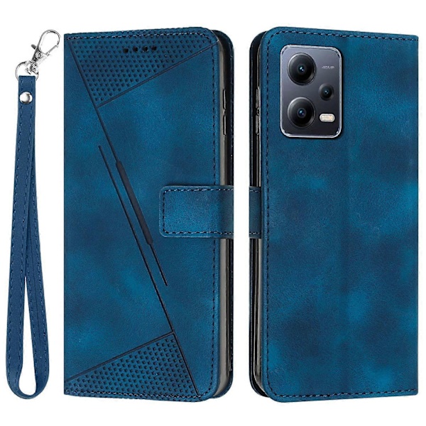 Telefoncover til Xiaomi Redmi Note 12 Pro+ 5G, PU Læder Trekant Præget Wallet Stand Cover Multicolor Style C