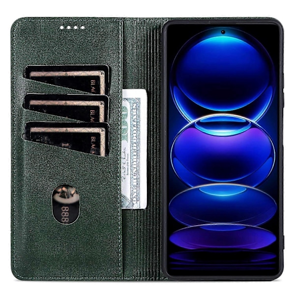 AZNS Samsung Galaxy A06 -kotelo, lehmännahkajäljitelmä PU-nahkainen lompakkokotelo- Multicolor Green