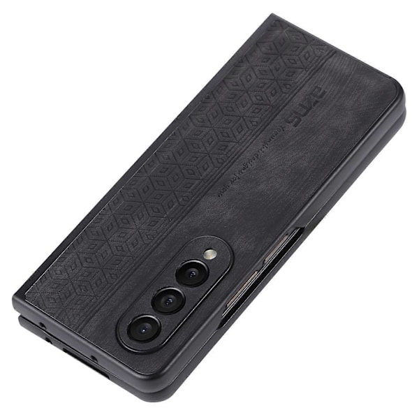 AZNS Telefonfodral för Samsung Galaxy Z Fold4 5G Präglat Mönster PU Läderbelagd TPU Baksida Multicolor Style C