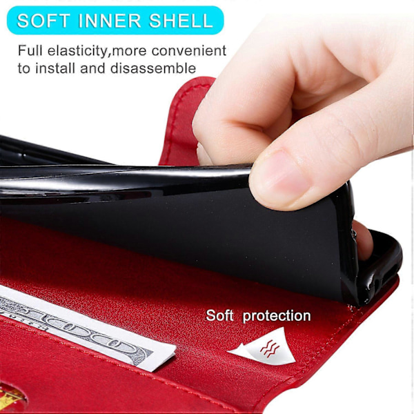 Kvalitets Plånboksfodral Ställ Flip Läder Skal för Samsung Galaxy A32 4G (EU Version) Multicolor Style B