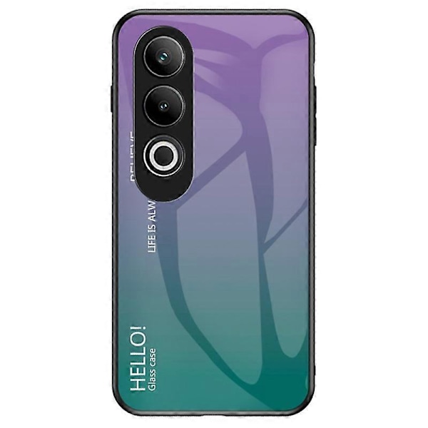 Til OnePlus Nord CE4 5G Etui Hærdet Glas Gradient Farve Telefon Cover Multicolor Style F