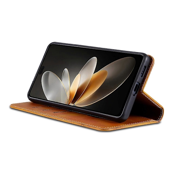 AZNS Honor X60i 5G -kotelo, lehmännahkajäljitelmä PU-nahkainen lompakkokotelo - Kahvi Multicolor Brown