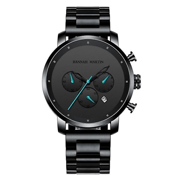 Vattentät Chronograph Watch stålarmband för män