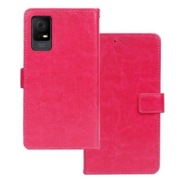 IDEWEI Fullständigt Skydd Telefonfodral för TCL 405 PU Läder Ställ Plånboksfodral Multicolor Style D