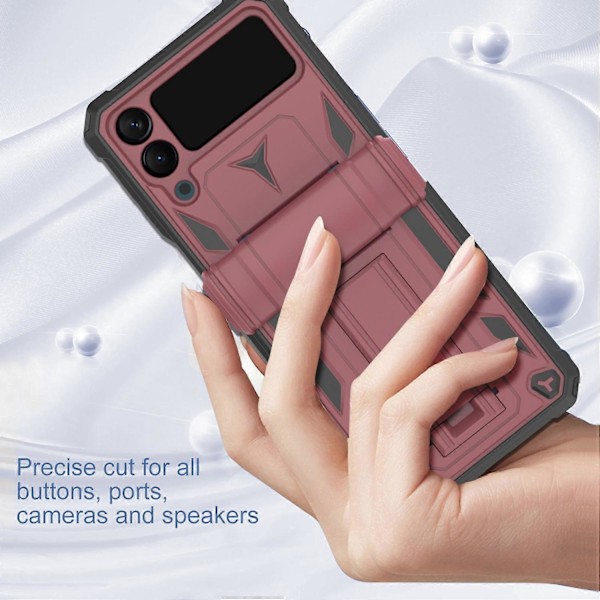 GW30 PC Puhelinkotelo Samsung Galaxy Z Flip4 5G:lle, iskunkestävä suojakotelo jalustalla Multicolor Style B