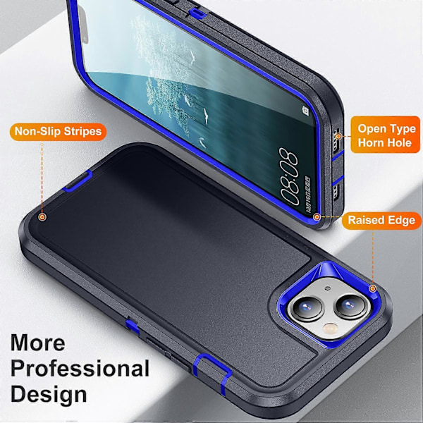 Til iPhone 13/14 Telefon Cover TPU+PC Stødsikker Beskyttelses Cover med Indvendigt EVA Papir Multicolor Style C