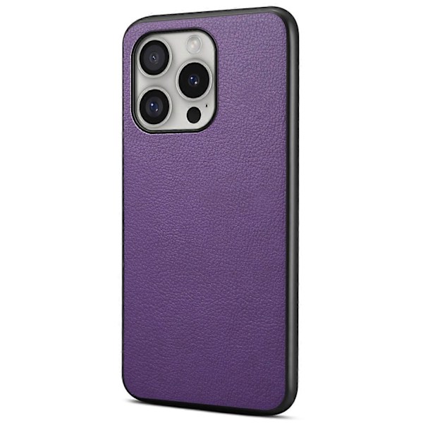 För iPhone 16 Pro Skal Läderbelagd PC+TPU Anti-Rep Telefonskydd Multicolor Style D