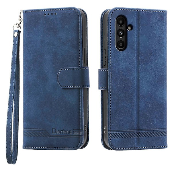 DIERFENG DF-03 Samsung Galaxy A15 4G -puhelinkotelo, iskunkestävä nahkainen jalustallinen lompakkokotelo Multicolor Style B