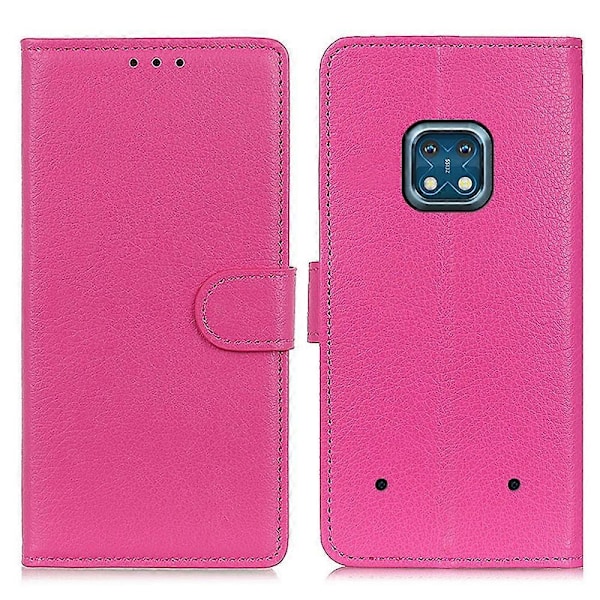 Litchi Textur PU Läder Plånbok Flip Ställ Skyddande Telefonfodral för Nokia XR20
