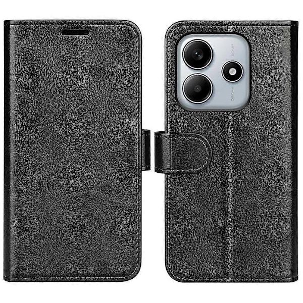 Plånboksfodral för Xiaomi Redmi Note 14 5G Crazy Horse Textur Ställ Läder Telefonskal Multicolor Style C