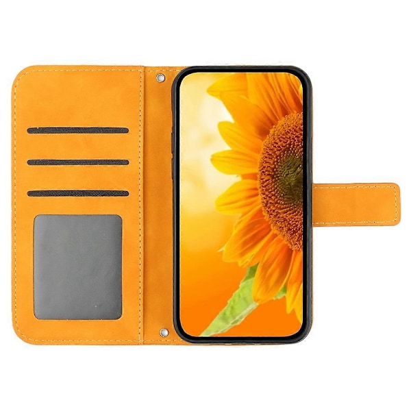 Oppo A79 5G/A2 5G Kotelo PU Nahka Auringonkukka Lompakko Puhelinkotelo Olkahihnalla Multicolor Style F