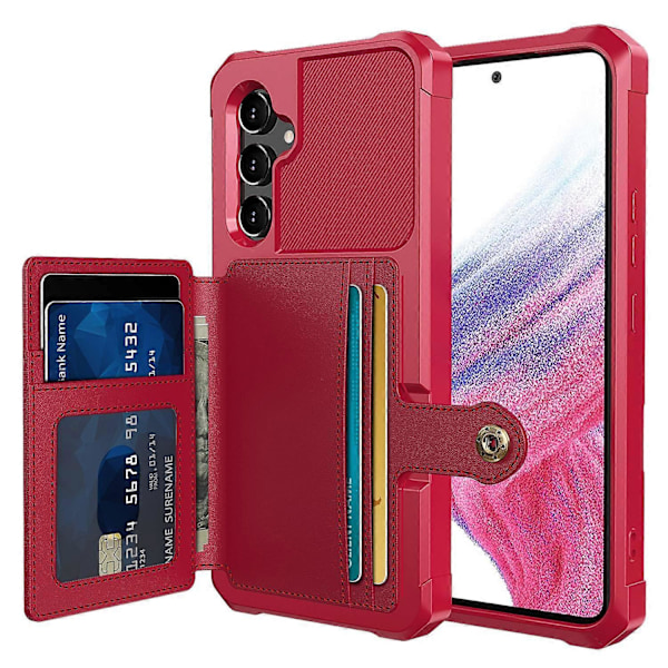 ZM03 Samsung Galaxy A34 5G -puhelin kotelo, jossa jalusta, PU-nahkapäällysteinen TPU-kuori ja korttipidike Multicolor Style A