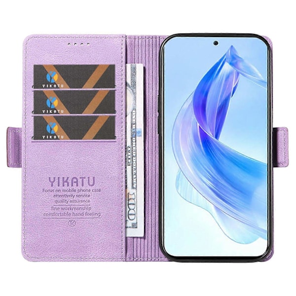 YIKATU YK-005 PU Læder Etui med Støttefod og Pung til Honor 90 Lite 5G/X50i 5G - Hudvenlig Multicolor Style B
