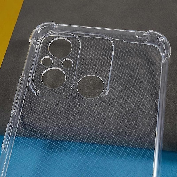 TPU-skal för Xiaomi Poco C55 4G/Redmi 11A 4G/12C 4G Förstärkta Hörnen Transparent Skal