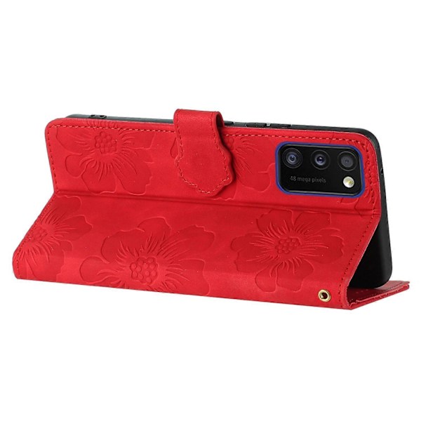 Cover til Samsung Galaxy A41 (Global Version) Blomster Præget Stand Telefonpung Læder Etui Multicolor Style E