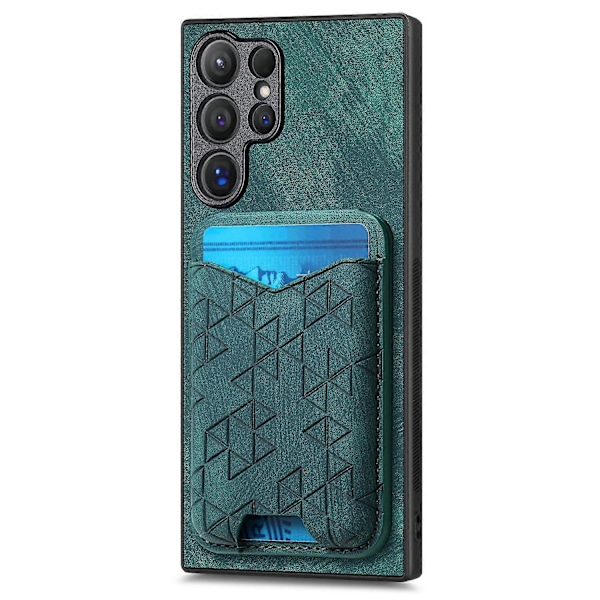 Til Samsung Galaxy S24 Ultra Etui Præget Mønster Kortholder Støtteben Læder Bagcover Multicolor Style C