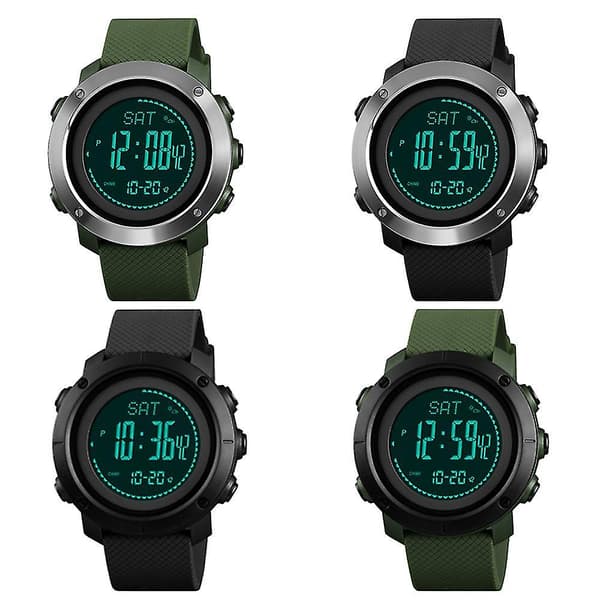 Skmei 1427 Watch, Stil: Rubber Ring Version (armégrön)