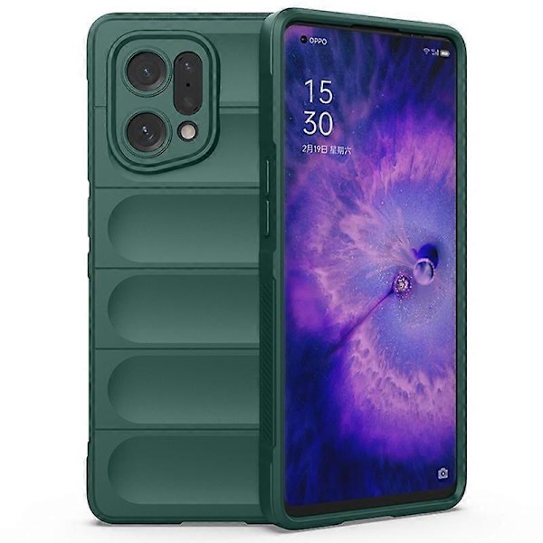 Stöttåligt Flexibelt Mjukt TPU Halkskydd Kant Mobiltelefon Skydd Robust Baksida Skal för Oppo Find X5 Multicolor Style C
