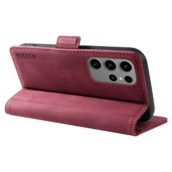 YIKATU YK-005 Telefonpung Etui til Samsung Galaxy S23 Ultra med Hudvenligt Læder og Støttefunktion Multicolor Style F