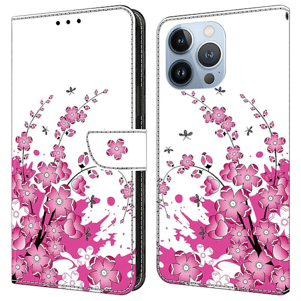 iPhone 16 Pro Max -kotelo PU-nahkainen lompakkokotelo seisontatoiminnolla Multicolor Style K