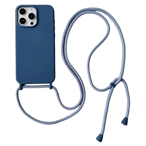 Kryssbody-snordeske i flytende silikon til iPhone 13 Pro - Grå Multicolor Navy Blue