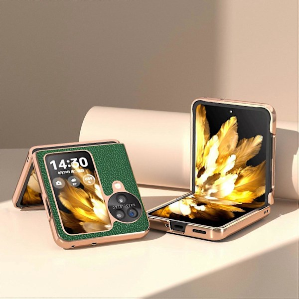 Oppo Find N3 Flip 5G -kotelo aitoa lehmännahkaa, PC-puhelinkuori Multicolor Style C