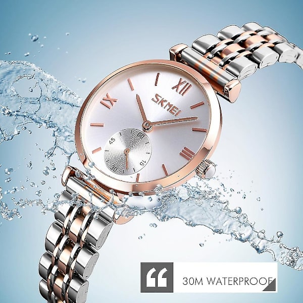 Skmei 9198 Quartz Ur til Par Rose Gold Men