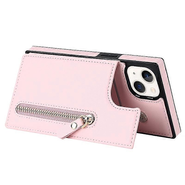 RFID-suojattu lompakkokotelo iPhone 15:lle TPU+PU-jalustalla ja olkahihnalla Multicolor Style A