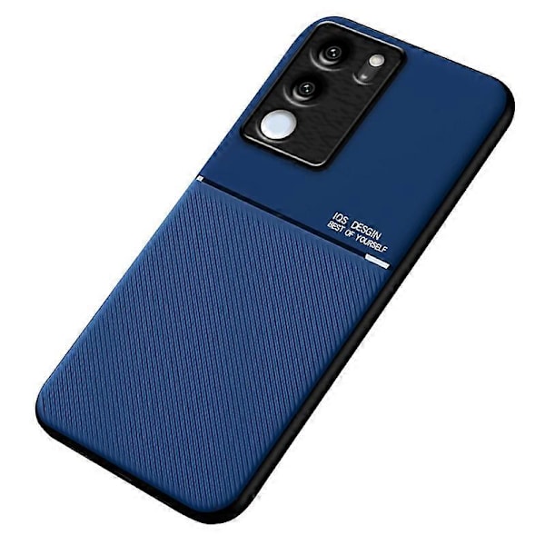 Linjer Präglat Läder+TPU Skal för vivo S17 5G/S17 Pro 5G, Magnetisk Hållare Metallplatta Telefonskal Multicolor Style B