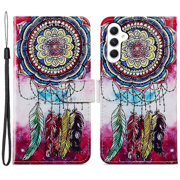 Til Samsung Galaxy A05s 4G Wallet Case PU Læder Mønster Print Telefon Cover Multicolor Style H