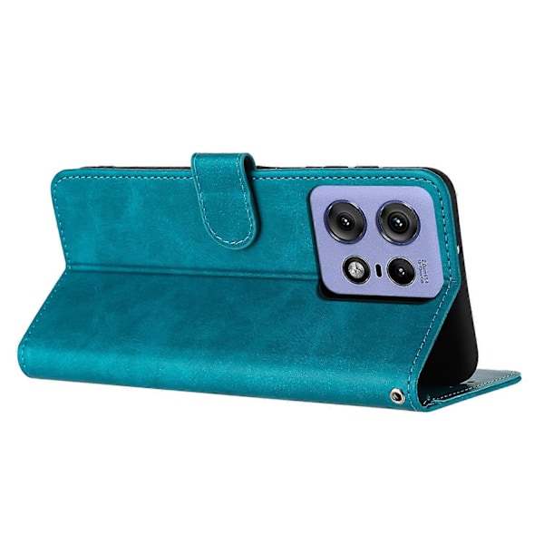 Til Motorola Edge 50 Pro 5G Etui Kalvetekstur Læder Stand Wallet Anti-fald Telefoncover Multicolor Style B