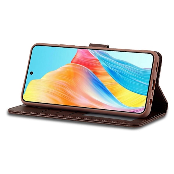 LC.IMEEKE Telefonskal för Oppo A78 4G Fodral PU Läder Ställ Plånboksfodral Multicolor Style D