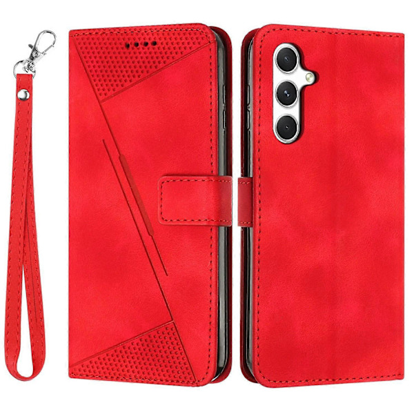 Mobilskal för Samsung Galaxy A36 5G Handväska med Tryckt Triangel Läder Telefonskydd Multicolor Style A