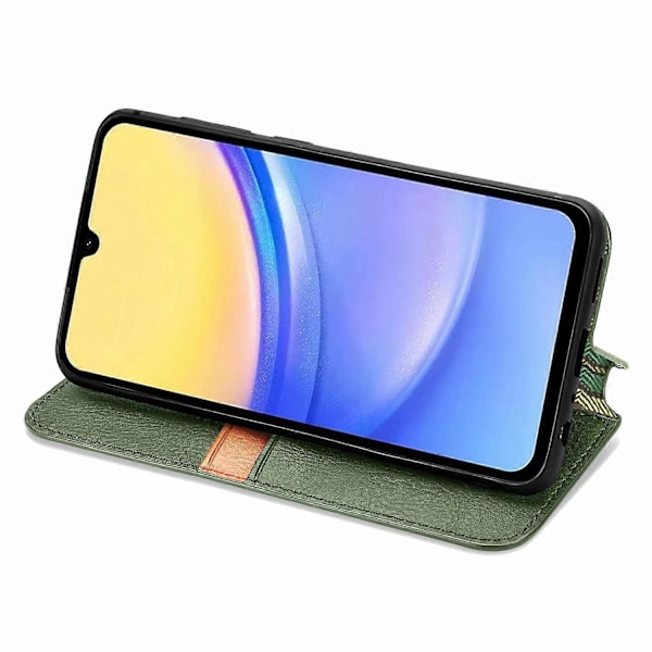 Stødsikkert etui med rombe-præg, pung og stativ til Samsung Galaxy A15 4G/A15 5G Multicolor Style C