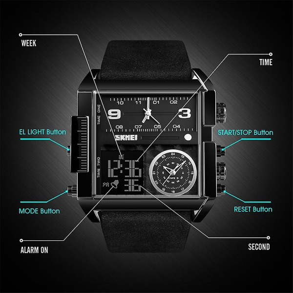 Skmei 1391 Square Dial Business Watch Style 1