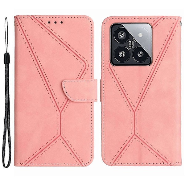 Xiaomi 14 -kotelo, nahkainen, ihoa myötäilevä, naarmuuntumaton lompakkopuhelinkotelo Multicolor Style C