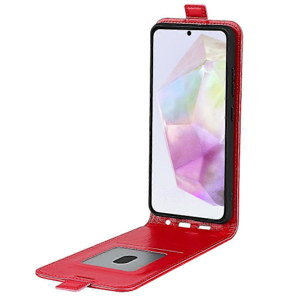 Samsung Galaxy A36 5G -kotelo korttipaikoilla, pystysuuntainen läppä, nahkainen puhelinkotelo Multicolor Style D