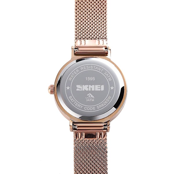 Skmei 1595 Scale Women Quartz Watch Silver Black