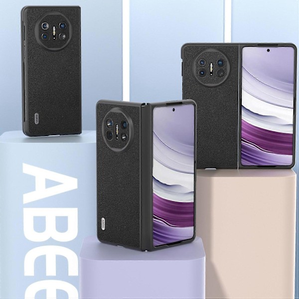Skal för Huawei Mate X5 Äkta Läder+TPU+PC Litchi Textur Mobilskal Multicolor Style C