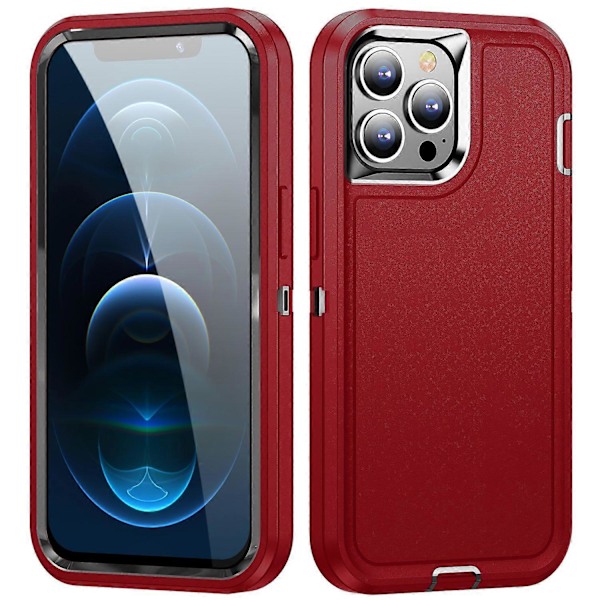 For iPhone 12/12 Pro Anti-Scratch Deksel TPU+PC Fallbeskyttelse Telefondeksel Multicolor Style B
