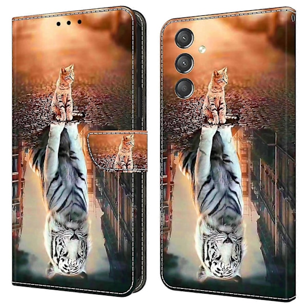 Til Samsung Galaxy A24 4G (162.1 x 77.6 x 8.3mm) Etui Stødsikkert Wallet Telefon Cover Multicolor Style I