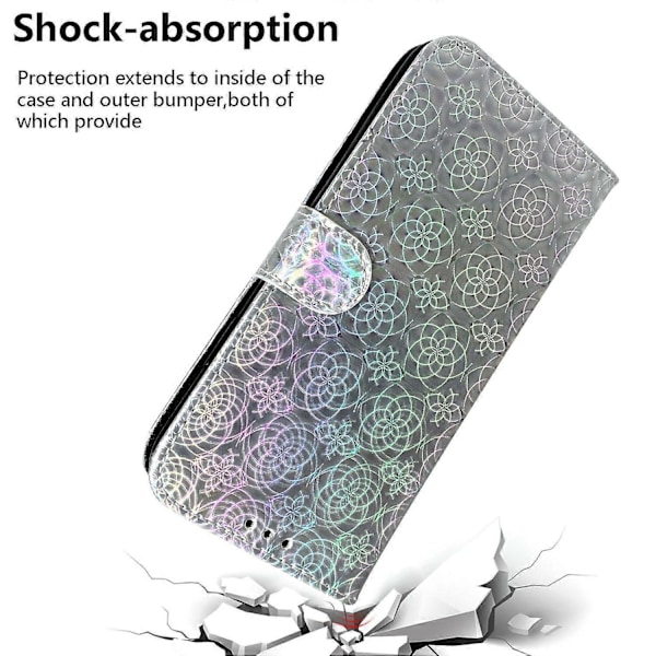 Stand Case med blændende blomster i læder til Xiaomi Redmi Note 14 5G Multicolor Style C