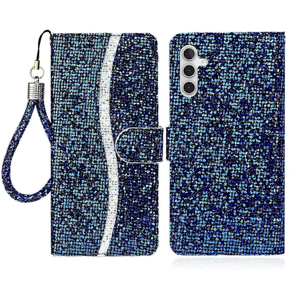 Samsung Galaxy S23 FE -kotelo PU-nahkainen lompakkokorttipaikka kimalteleva puhelinkotelo Multicolor Style B