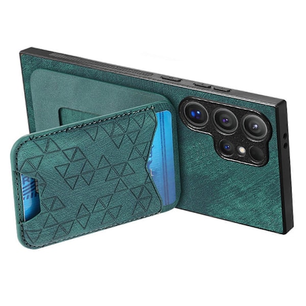 Til Samsung Galaxy S24 Ultra Etui Præget Mønster Kortholder Støtteben Læder Bagcover Multicolor Style C