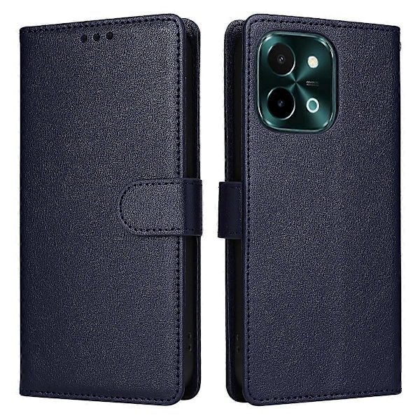 Til vivo Y28 4G Etui Wallet Stand View PU Læder Telefon Cover Multicolor Style C