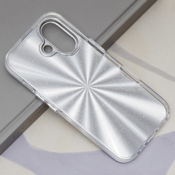 For iPhone 16 Plus Deksel Silikon+PC IMD Lasertekstur Matt Telefondeksel-AK6 Multicolor AK2
