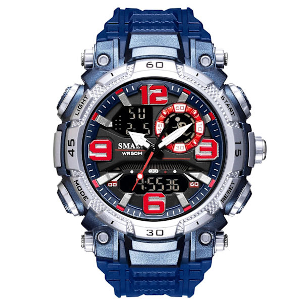 Watch för män Smael Watch Vattentät Stoppur Led-klockor Herrklocka 1921 Sportklockor Herr Relogio Masculino Digital DARKBLUE