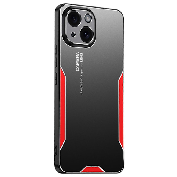 Skal för iPhone 15 Plus Aluminiumlegering+TPU+PC Matt Finish Smartphone-skydd Multicolor Style D